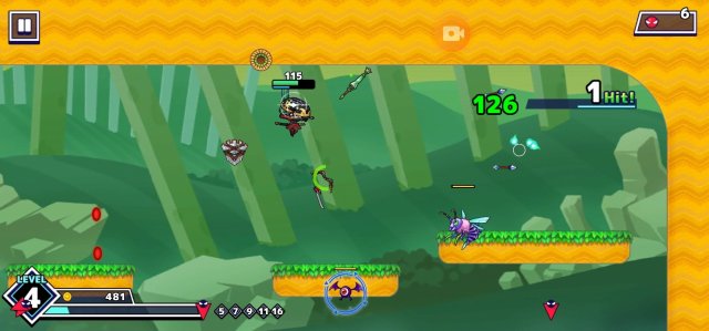 爽快スマホゲーム「SAMURAI X」のプレイ画面